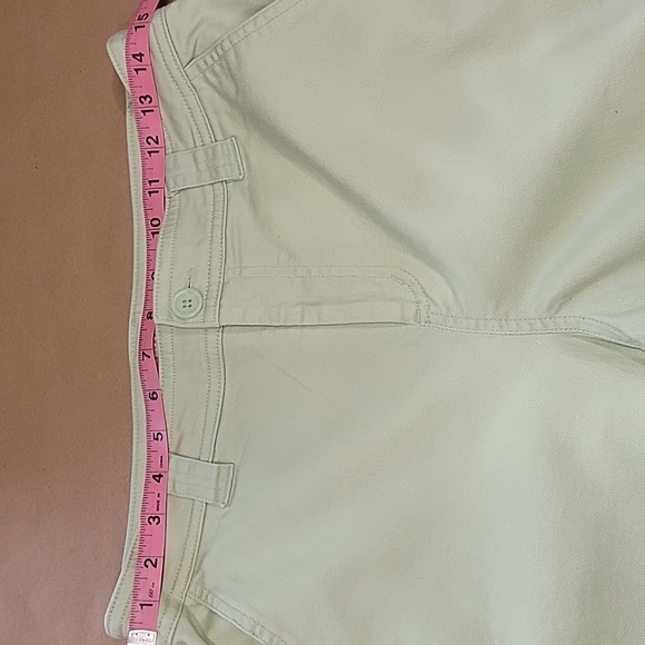 A New Day Size 10 Pistachio Green Straight Crop Denim Pants, Stretch - Picture 2 of 12
